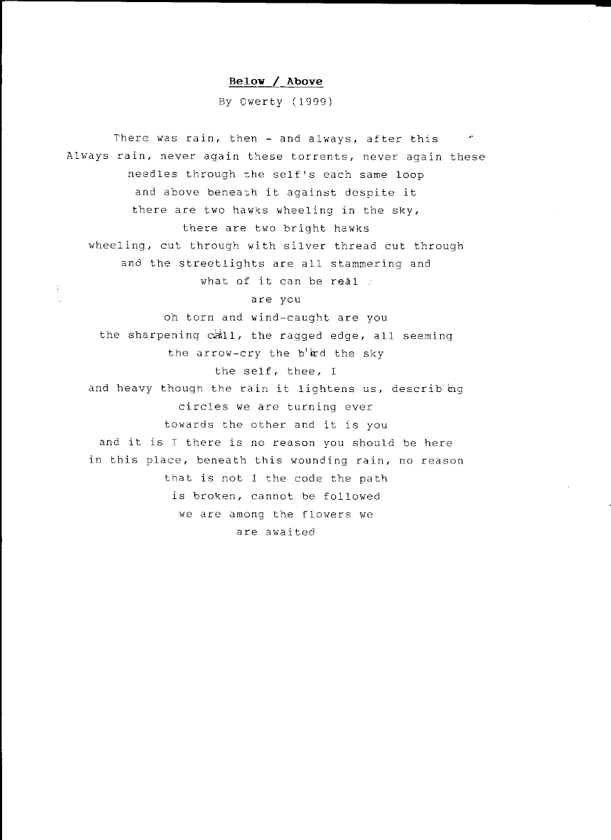 Scan of Below/Above